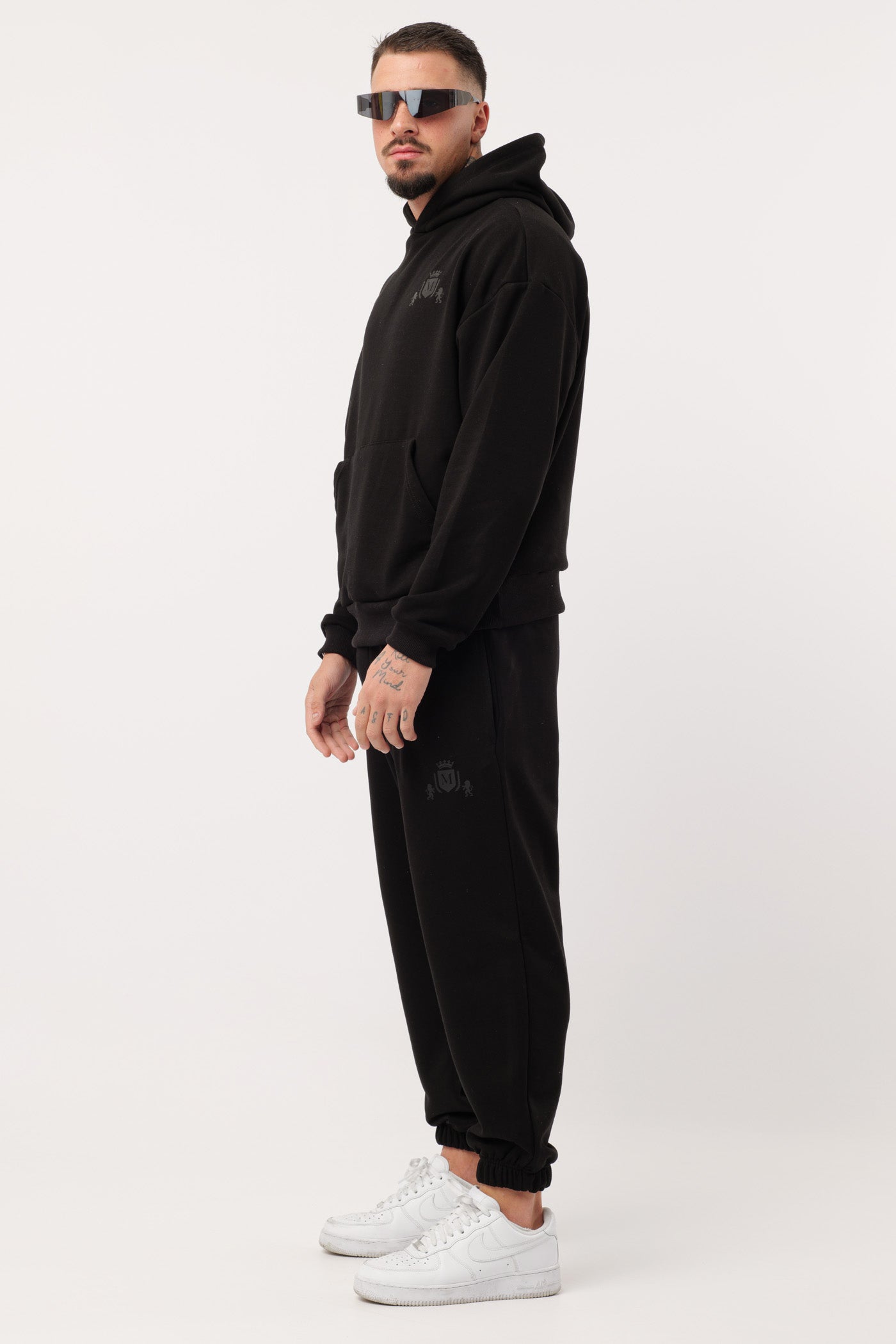 Pantalone Joggers Nero con Logo Nero