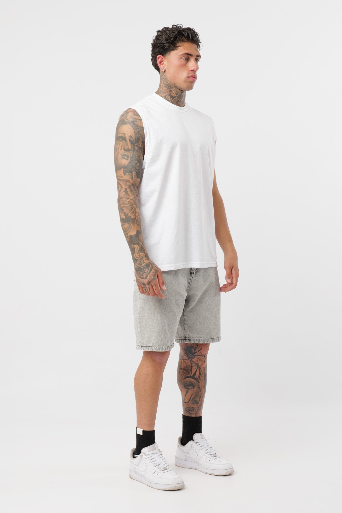 White Jersey Tank Top