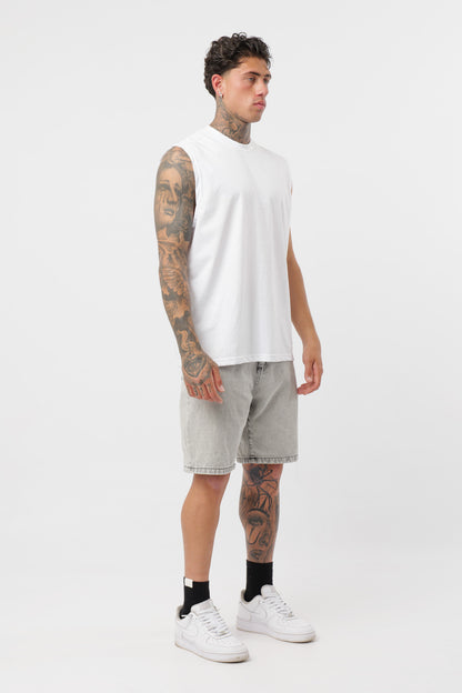 White Jersey Tank Top