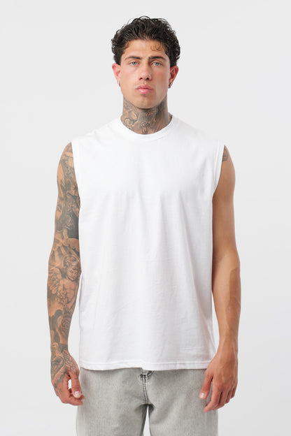 White Jersey Tank Top