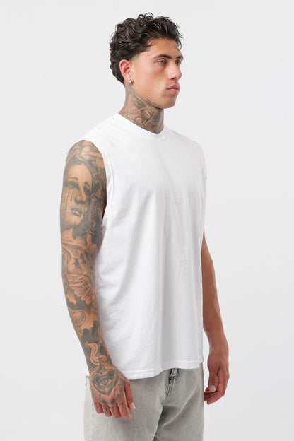 White Jersey Tank Top