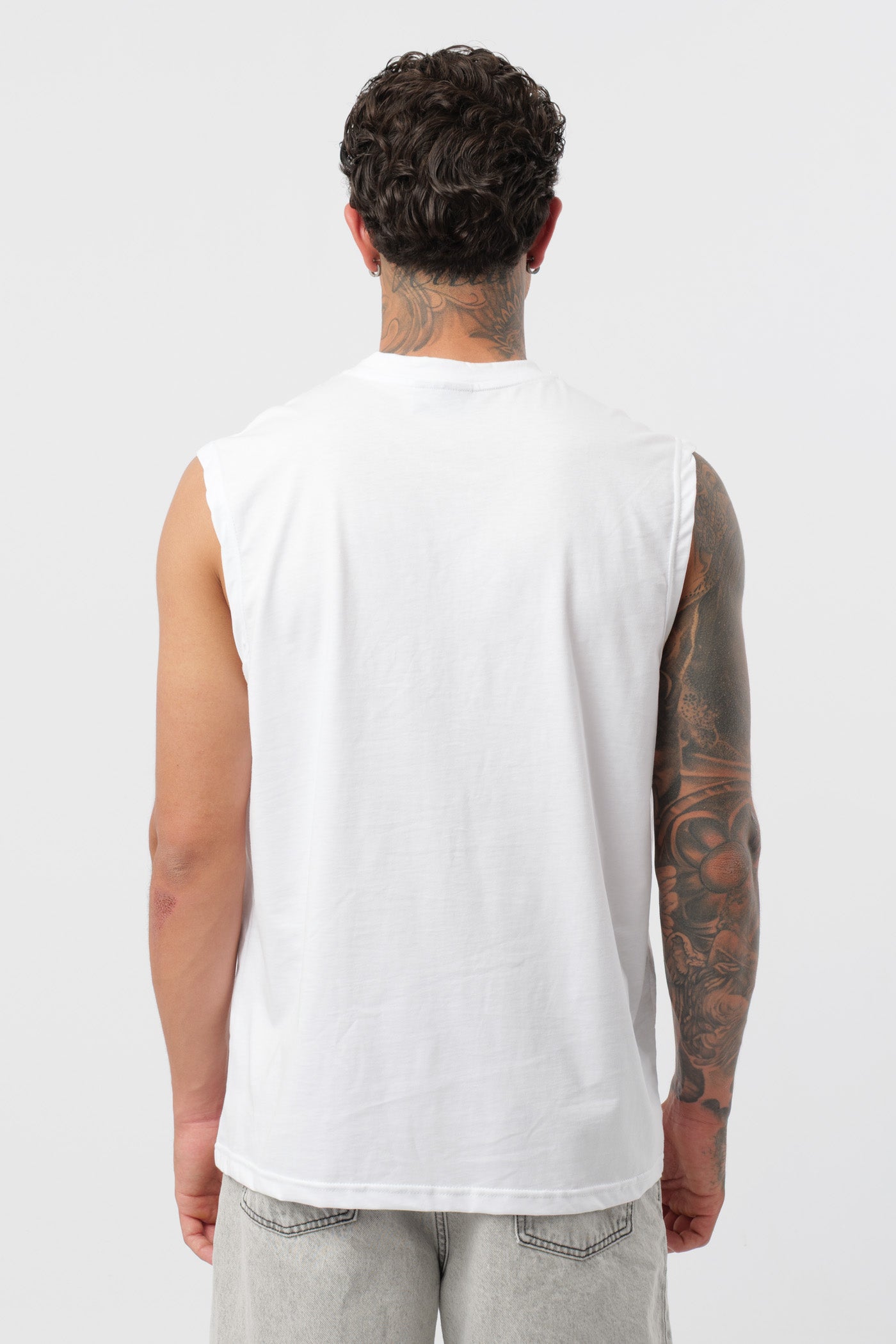 White Jersey Tank Top