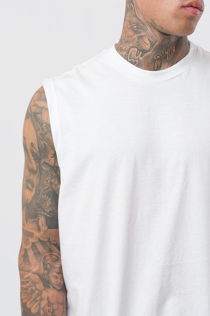 White Jersey Tank Top