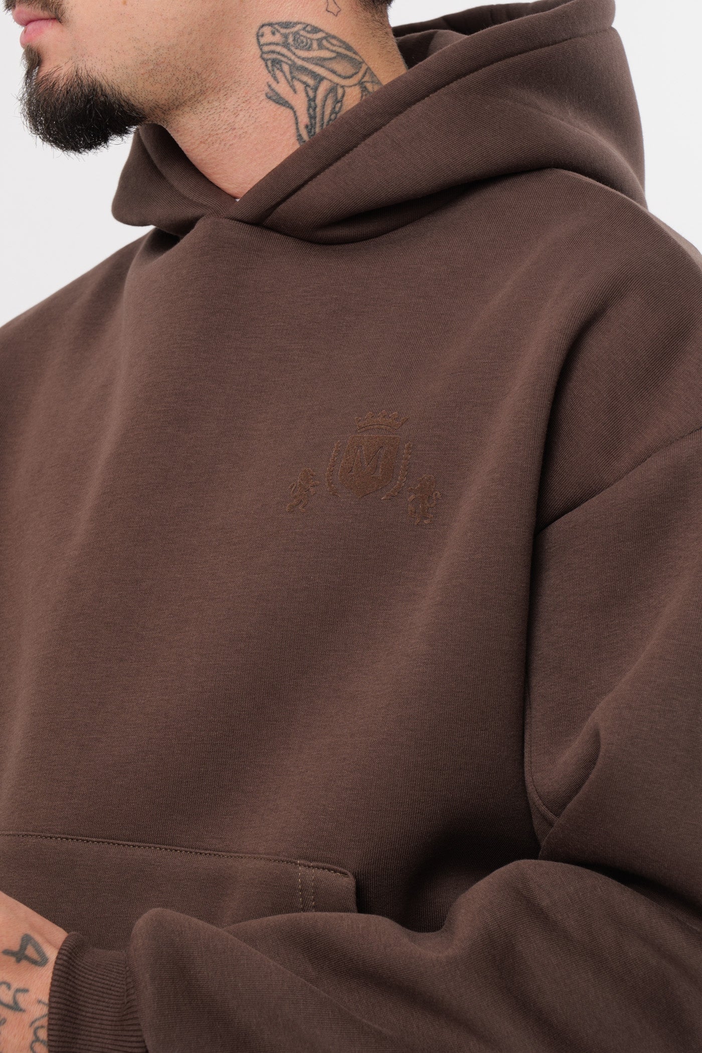 Hoodie Brown Cropped Logo