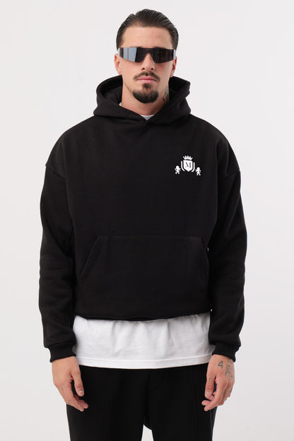 Hoodie Black Cropped Logo